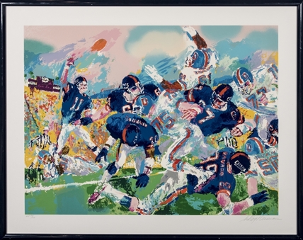 LeRoy Neiman Signed "Giants - Broncos Classic" Limited Edition 114/375 Framed Serigraph (PSA/DNA)